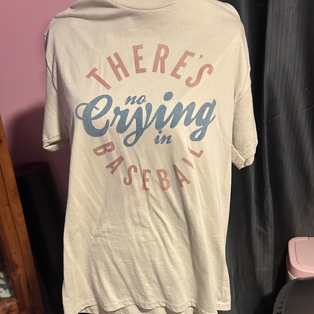 Graphic Tee with Baseball Quote